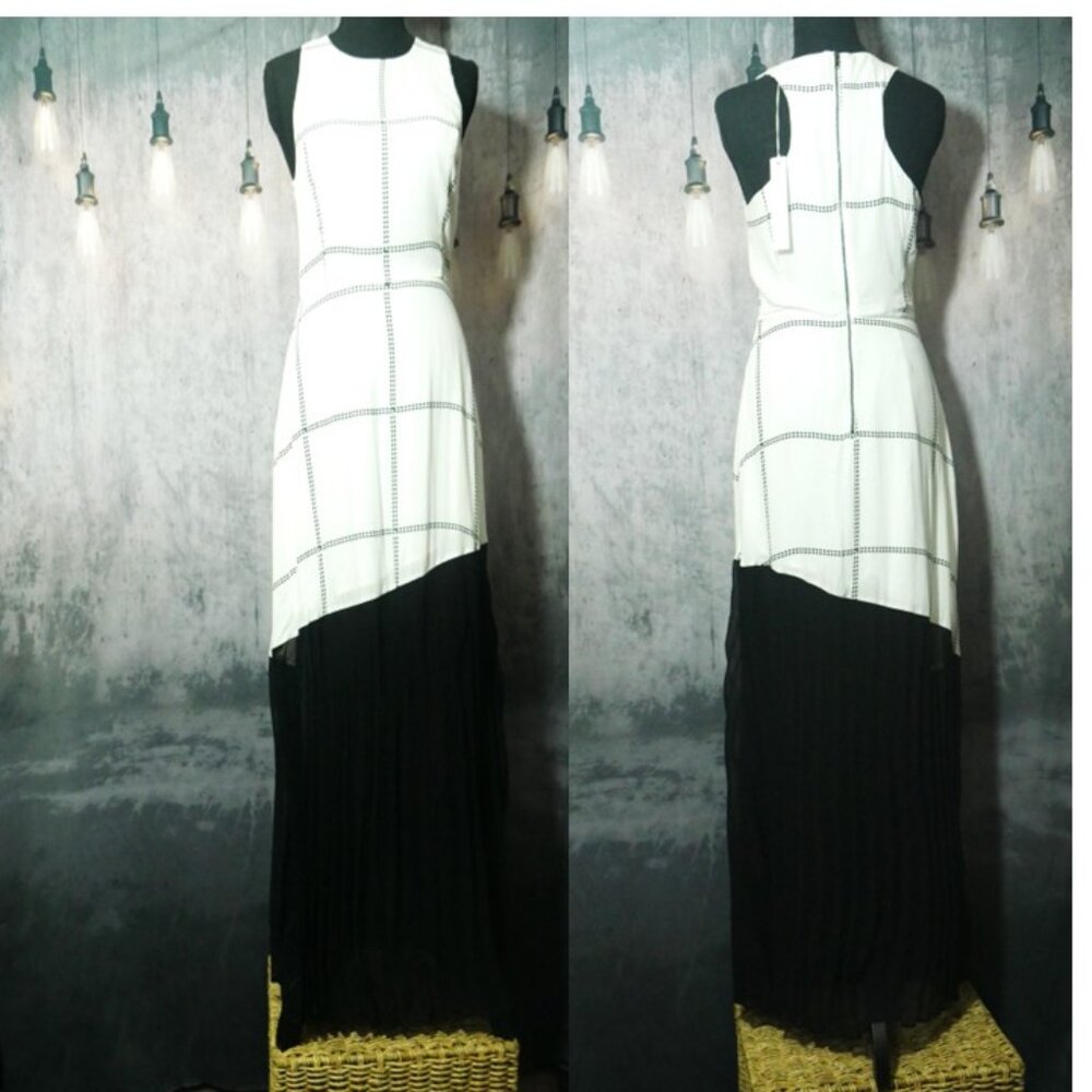 Line & Dot White and Black Dress Size XS